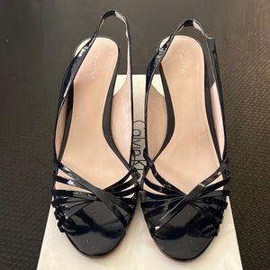 Calvin Klein peep toe sandals